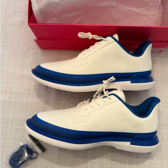 G/Fore NWT ($195) | Men\'s Gallivan2R Tuxedo golf shoes white blue | size 11.5 main image 7